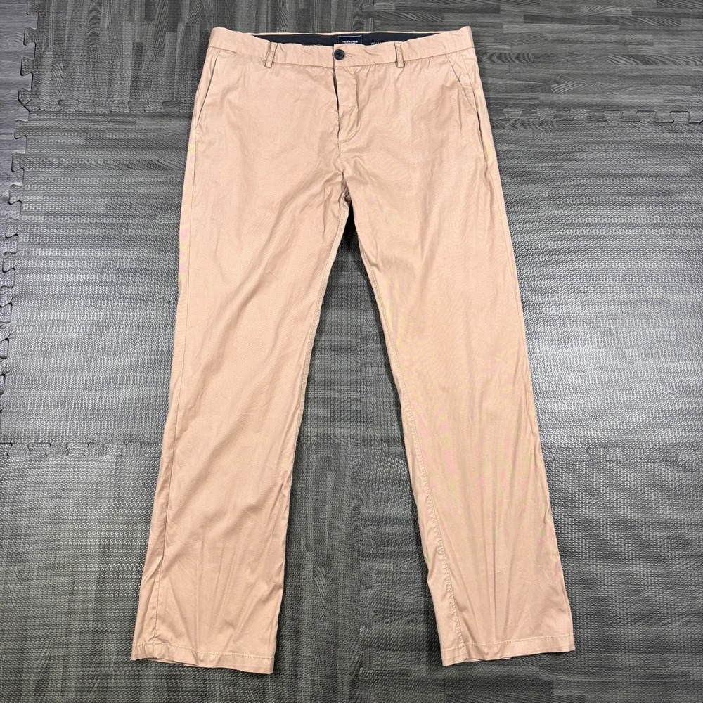 7 Diamonds Performance Parker Pants Mens 36x34 (fits 36x32) Beige Stretch Casual